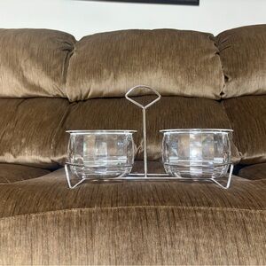 Bowl Set with Metal Stand